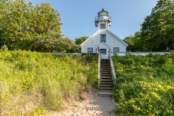 Old Mission Lighthouse in MIchigan - obrazy, fototapety, plakaty