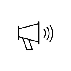 Megaphone icon. Megaphone Single Icon Graphic Design. Loudspeaker sign flat design style. Promotion Related symbol Isolated on White Background  - Vector illustration. 