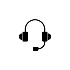 Headphone icon, Call center vector icon. Customer support / customer service symbol. headset or account manager flat vector icon for apps and website.