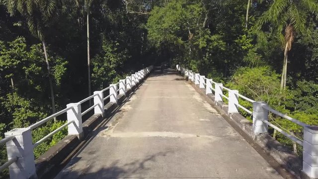 Aerial view of 18th century military bridge