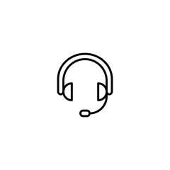 Headphone icon, Call center vector icon. Customer support / customer service symbol. headset or account manager flat vector icon for apps and website. 