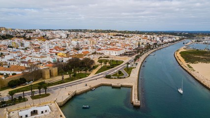 Obraz premium Aerial view of the city of Lagos, Algarve, Portugal
