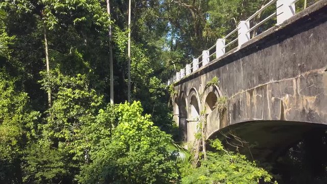 Aerial view of 18th century military bridge