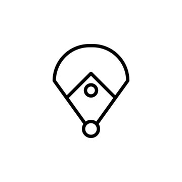 Baseball field icon. Baseball Field Flat Icon On White Background. Softball game field illustration. - Vector
