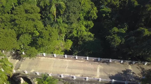 Aerial view of 18th century military bridge