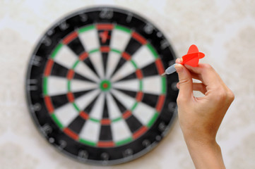 hand with dart