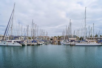 Obraz premium Marina in the city of Lagos, Algarve, Portugal