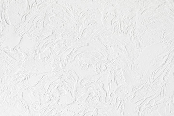 Texture of white concrete wall with glaze finish. Luxury background for design on a building, decor theme. Copy space