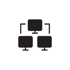 Computer network icon. Internet icon Network communication icon on white background - vector illustration