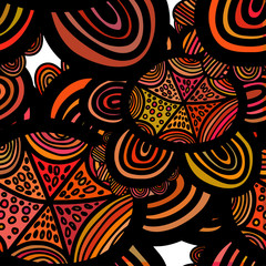 seamless scandinavian pattern with flowers