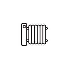 Radiator icon vector. Climate symbol. Linear style sign for mobile concept and web design. Radiator symbol illustration. Pixel vector graphics - Vector.