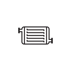 Radiator icon vector. Climate symbol. Linear style sign for mobile concept and web design. Radiator symbol illustration. Pixel vector graphics - Vector.