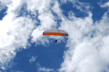 beautiful summer day for paragliding, a great experience
