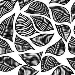 seamless scandinavian pattern with seashell