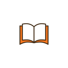 Book line icon vector. Reading book line icon. Trendy Flat style for graphic design, Web site, UI. EPS10. - Vector illustration