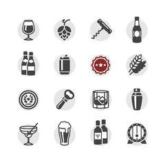 Pub and drink Icons set