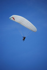 beautiful summer day for paragliding, a great experience