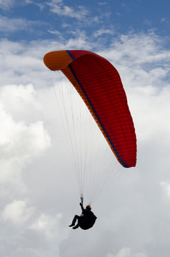 beautiful summer day for paragliding, a great experience
