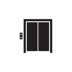 Elevator icon vector. Lift up, Escalator, down up stairs symbol. Lift, Elevator symbol logo illustration - Vector