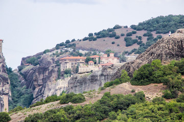 Fototapeta na wymiar Meteora monastery, Thessaly beautiful mountains, views, landscapes, scenery, Greece