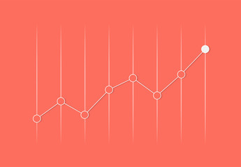 Success business symbol.Growth vector diagram with arrow going up. Vector icon. Editable EPS file.Bar Chart Vector Icon.Vector illustration