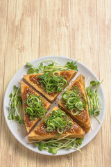 厚揚げの胡麻だれ焼き