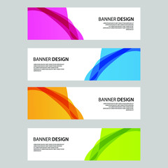 Fototapeta premium Vector Abstract banner web template