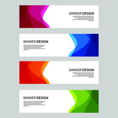 Naklejka premium Vector Abstract banner web template