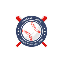 Baseball icon or emblem design. Vector illustration