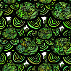 seamless scandinavian pattern with flowers