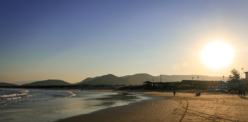 Sunset over the beach