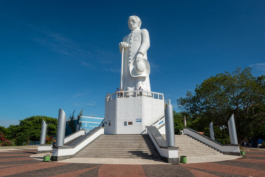 Statue of Padre Cicero, Juazeiro do Norte, Ceara, Brazil on May 3, 2016. He was a Brazilian Catholic priest, very popular and beloved among the people of northeastern Brazil