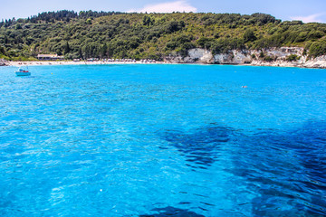 Paxos, Antipaxos islands beaches, sea, waterfront, bays, havens, boats, yachts, Greece