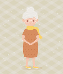 old people, elderly woman grandmother, mature person cartoon character