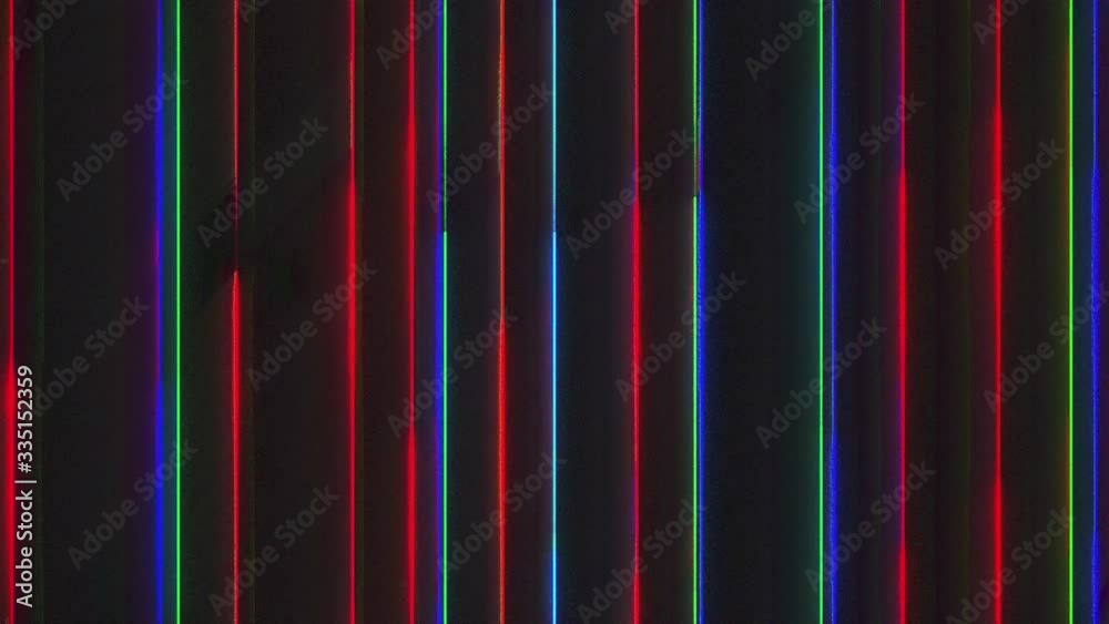 Poster computer generated chromatic aberration bands. pixel multi-colored neon noise. 3d rendering abstract
