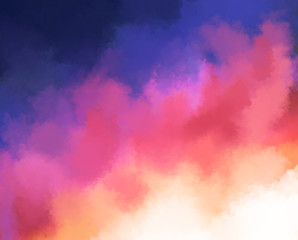 Fototapeta premium 水彩 グラデーション 雲