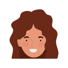 Isolated avatar woman head vector design