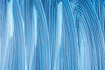 Fototapeta premium Soap bubbles background- suds liquid. Water abstract- pattern texture. Nature beauty- view top