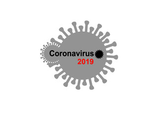 Coronavirus icon virus Covid-19 sketch cell virus vector isolated in white background, sign and symbol poster pattern