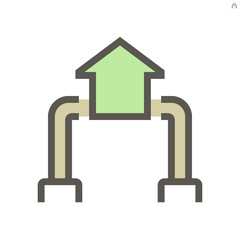 Smart home and robot technology vector icon design, 48x48 pixel perfect and editable stroke.