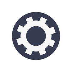 gear wheel icon, block style