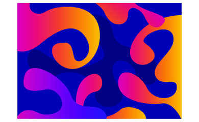Abstract colorful flow shapes background design