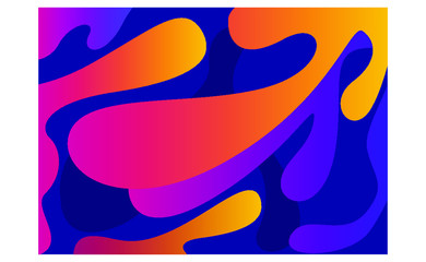 Abstract colorful flow shapes background design