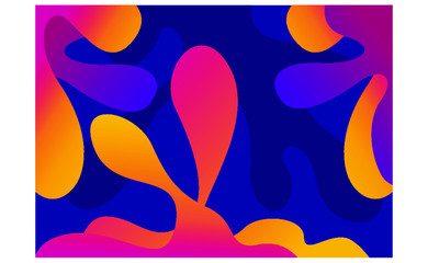 Abstract colorful flow shapes background design