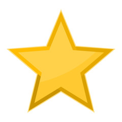 Obraz premium Golden star icon isolated on white background
