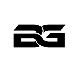 Initial 2 letter Logo Modern Simple Black BG