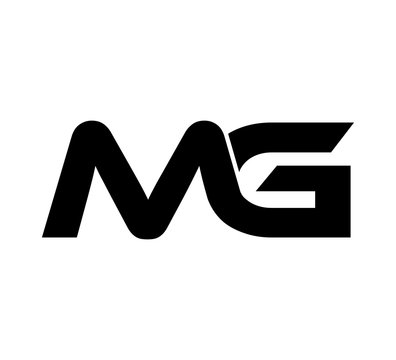 Initial 2 letter Logo Modern Simple Black MG