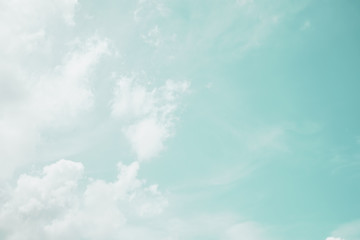 Copy space minimal concept of summer blue sky and white cloud abstract blank.