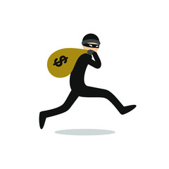 Robber run illustration clipart vector