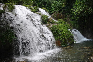 Rivers and waterfalls in the tropical forest of Panama